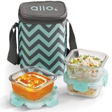 Allo Glass Lunch Box with Break Free Detachable Lock